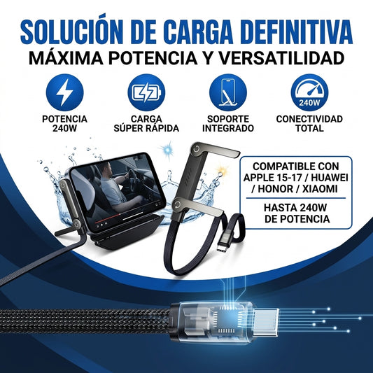 CABLE DE CARGA SUPER RAPIDA 240 W - SUPERCHARGE X